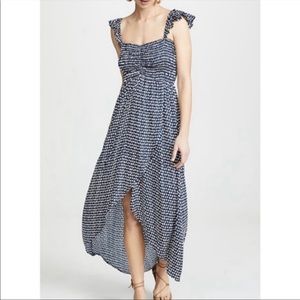 Tiare Hawaii Paradise Maxi Dress in Navy and White OS